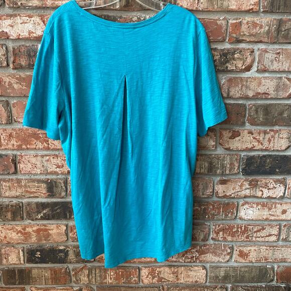 Chico's Aqua Teal Ultimate Tee Size XL Chico's Size 3 Stretch Comfort Classic - Picture 2 of 4